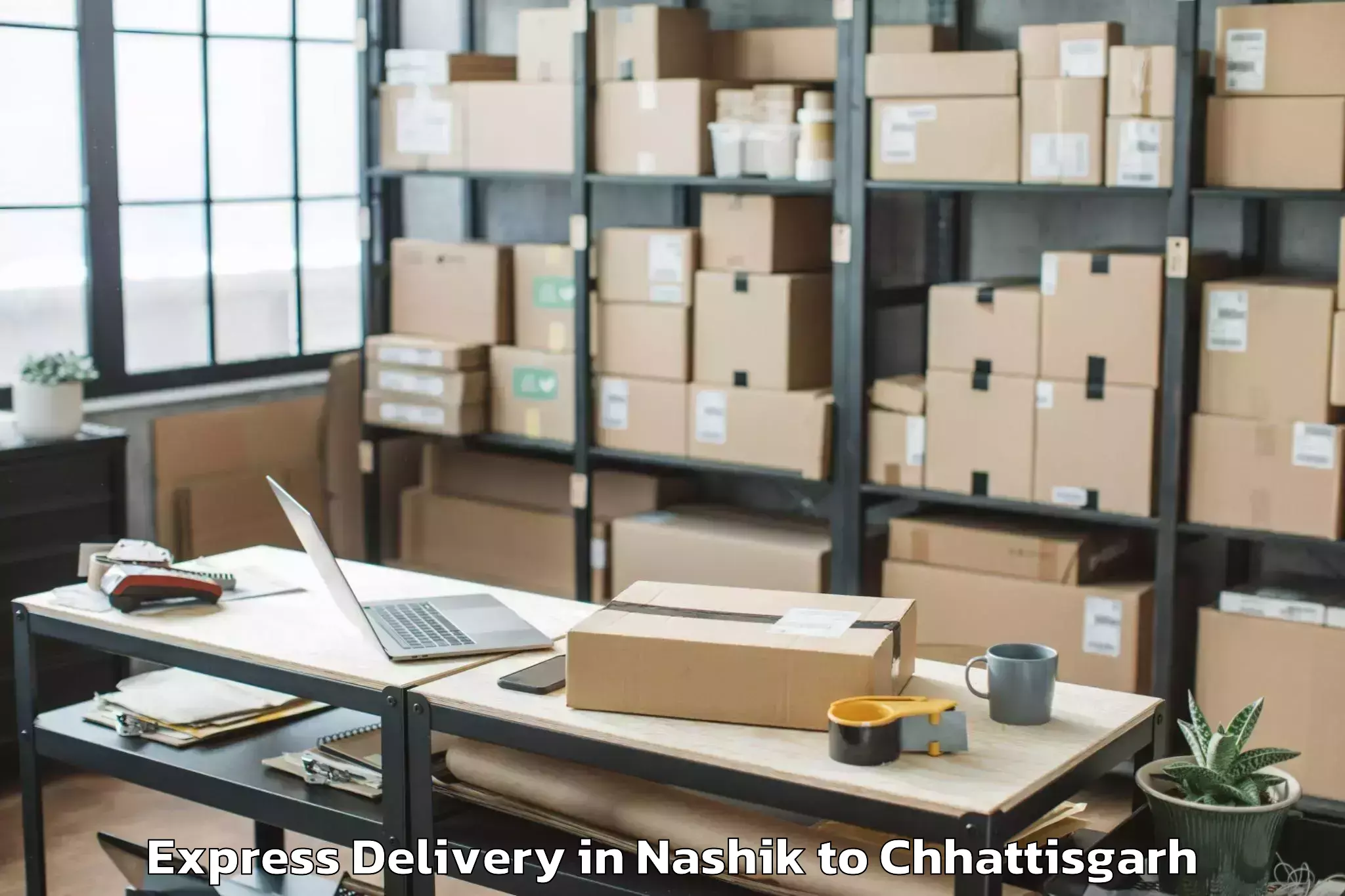 Book Nashik to Basna Express Delivery Online